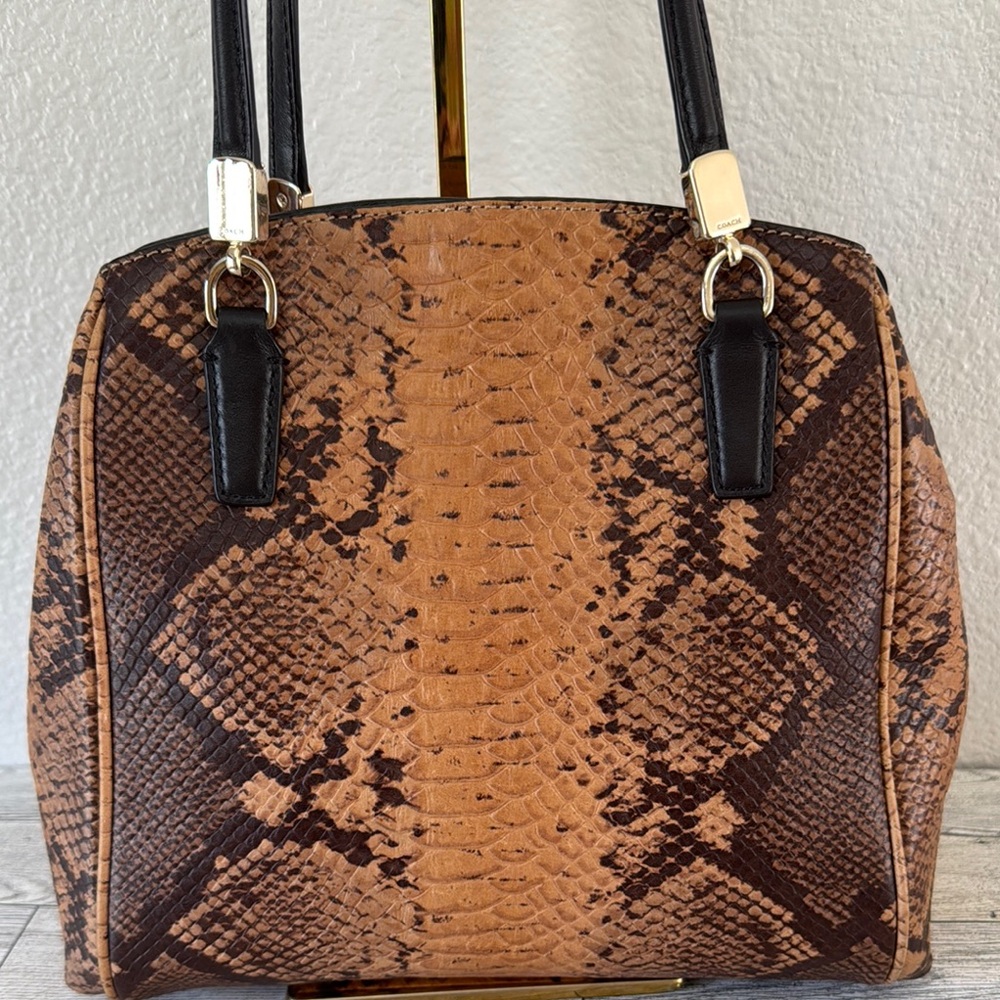 Coach Minetta Python Embossed Leather Crossbody Bag - Picture 3 of 16